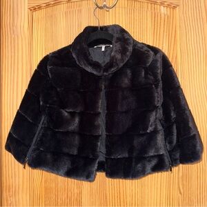 BCBGeneration Shimmering Black Jacket Cape